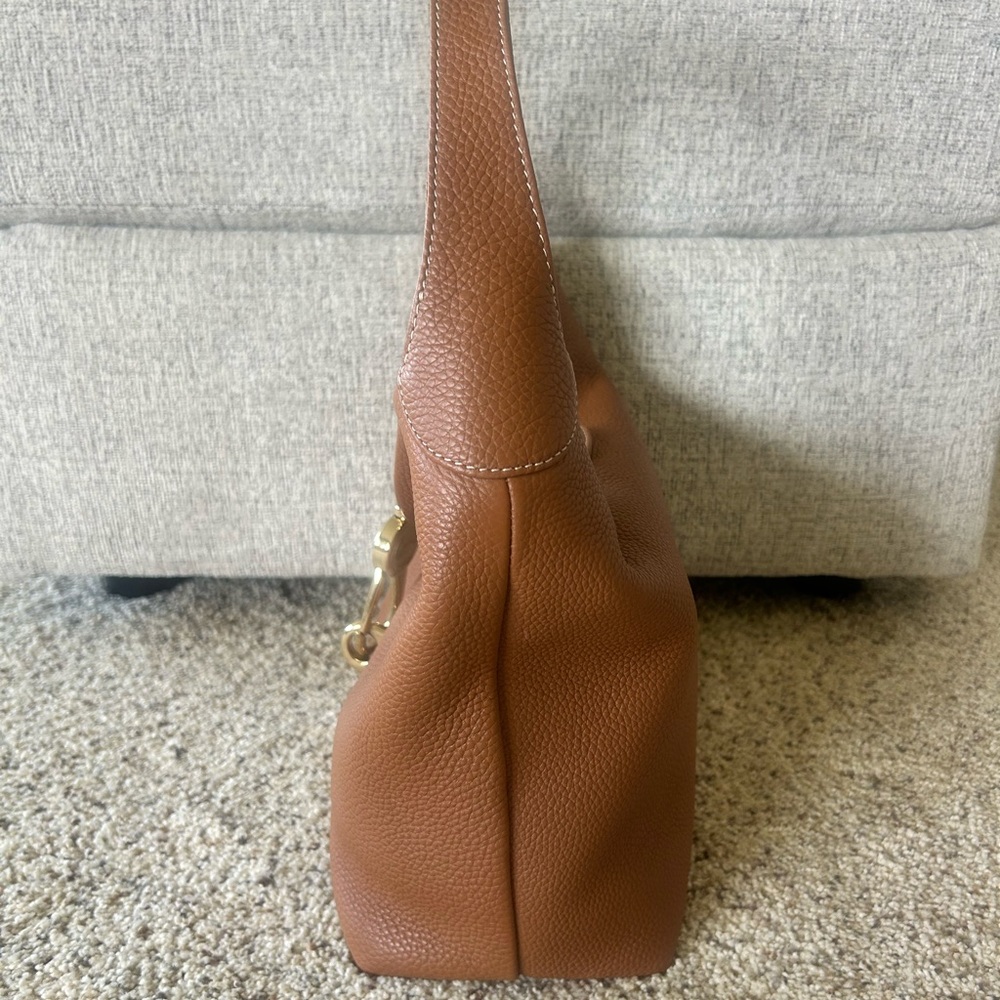 Dooney & Bourke Shoulder Logo Lock Sack with Gold Hardware. - Picture 5 of 6